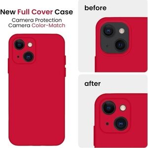 FireNova iPhone 13 Case, Silicone Phone Case Deep Red